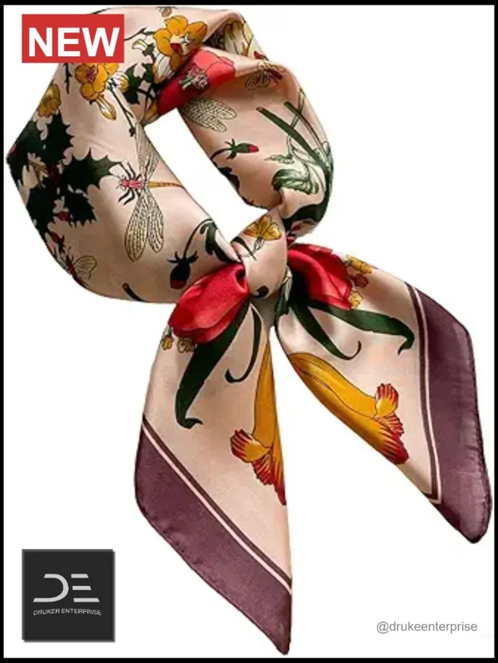 Satin Scarves for Women Square Silk Feeling Head Scarf Bandanas Neck Hair Wrap